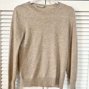 Everlane The Cashmere Crew in Light Oatmeal Small